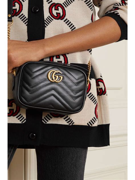 gucci black mini gg marmont bag|gg marmont small shoulder bag.